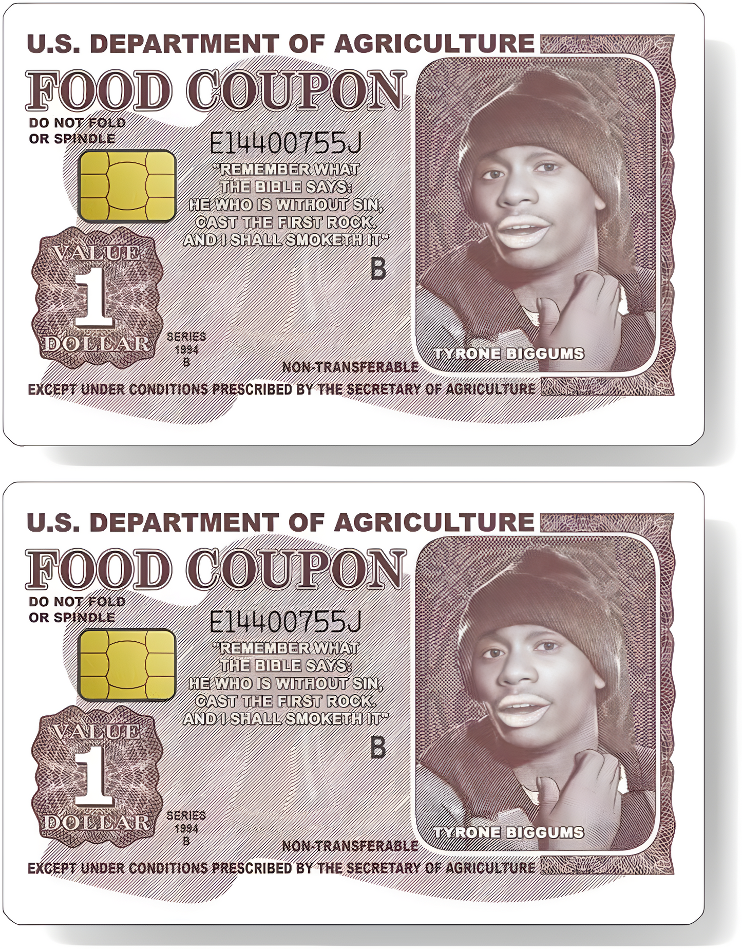 Tyrone Biggums Credit Card Sticker - Custom Vinyl Credit Card Skin