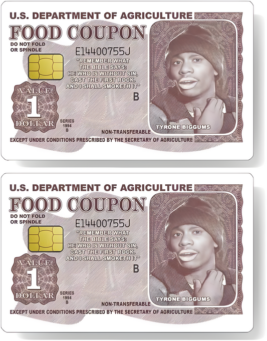 Tyrone Biggums Credit Card Sticker - Custom Vinyl Credit Card Skin