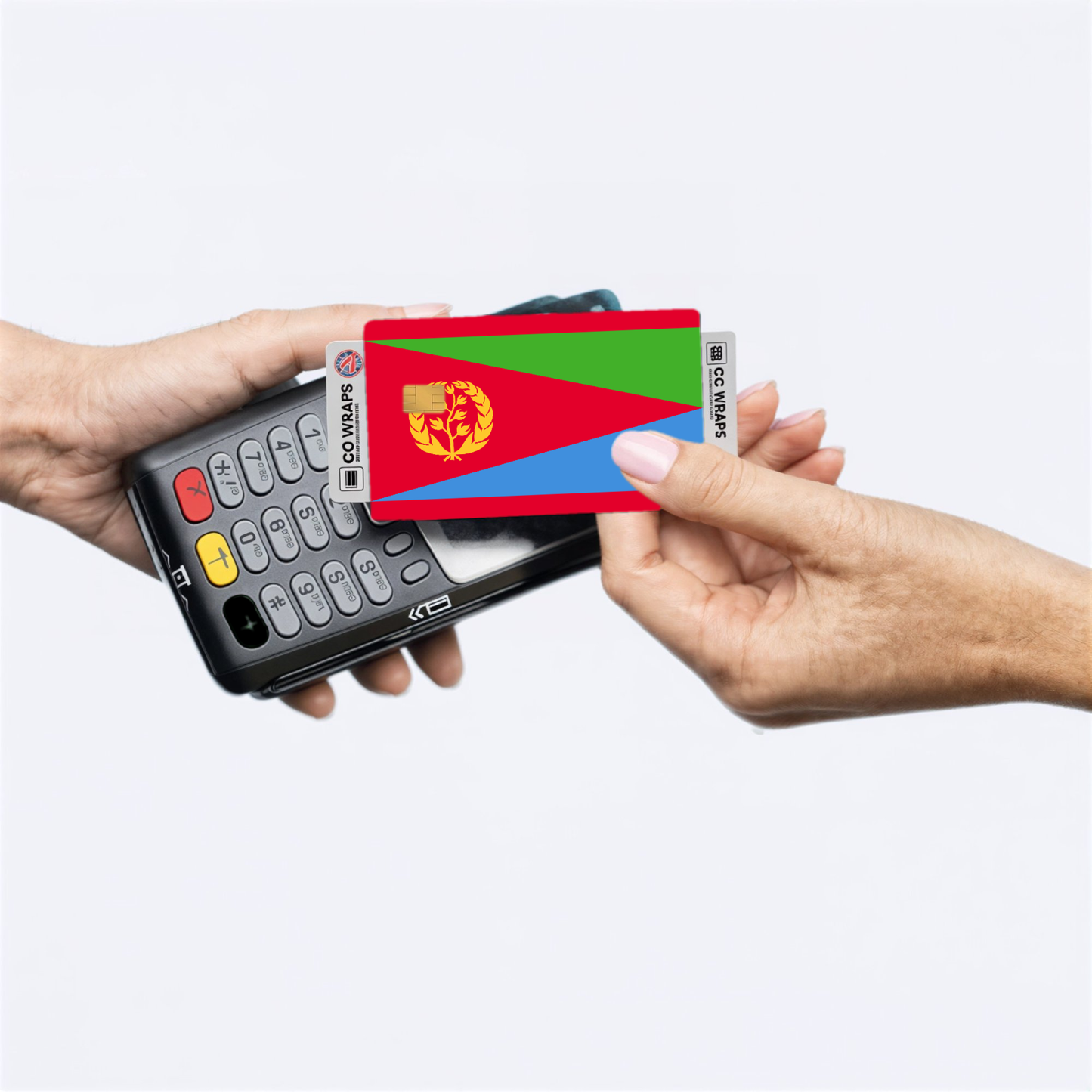 2PK Eritrea Flag Credit Card Sticker Skin Vinyl Decal Protector
