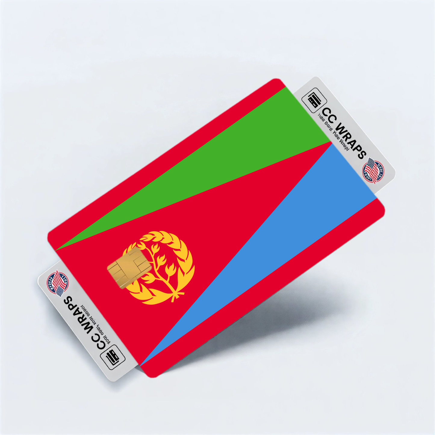 2PK Eritrea Flag Credit Card Sticker Skin Vinyl Decal Protector