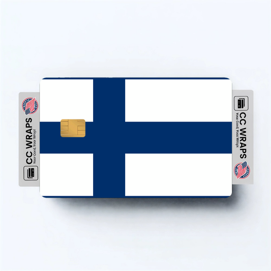 2PK Finland Flag Credit Card Sticker Skin Vinyl Decal Protector