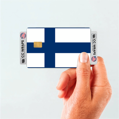 2PK Finland Flag Credit Card Sticker Skin Vinyl Decal Protector