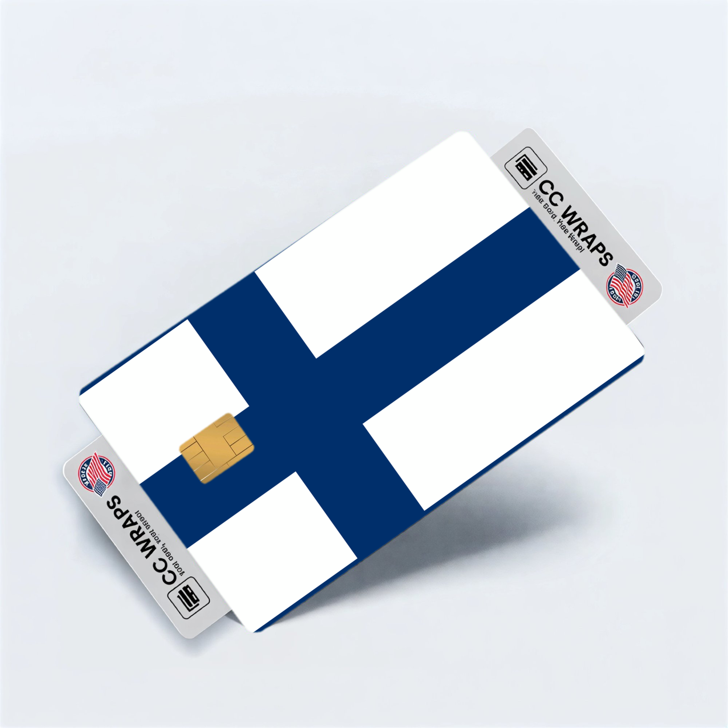 2PK Finland Flag Credit Card Sticker Skin Vinyl Decal Protector