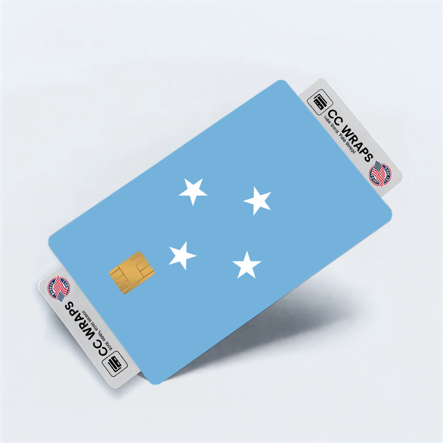 2PK Micronesia, Federated States of Flag Credit Card Sticker Skin Vinyl Decal Protec