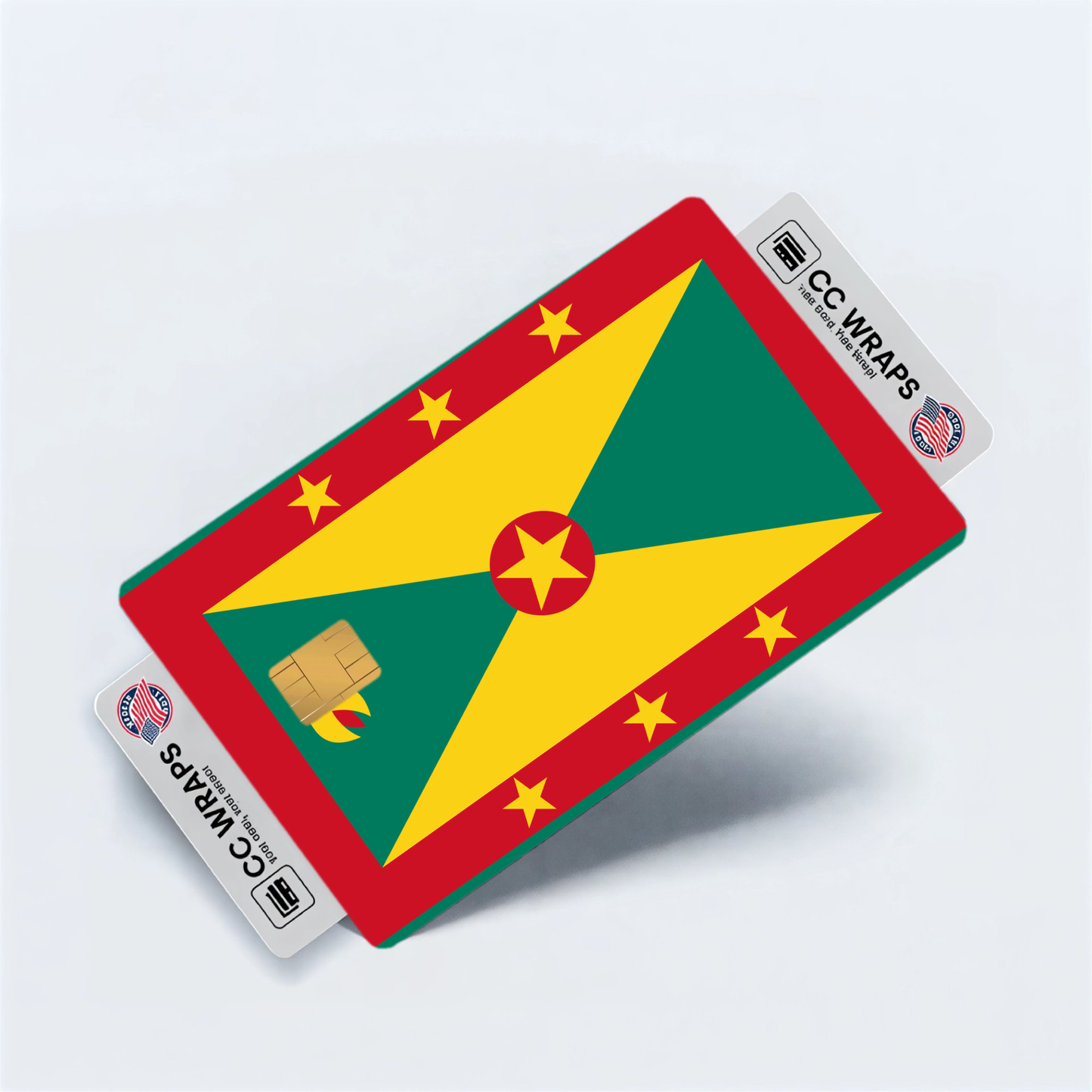 2PK Grenada Flag Credit Card Sticker Skin Vinyl Decal Protector
