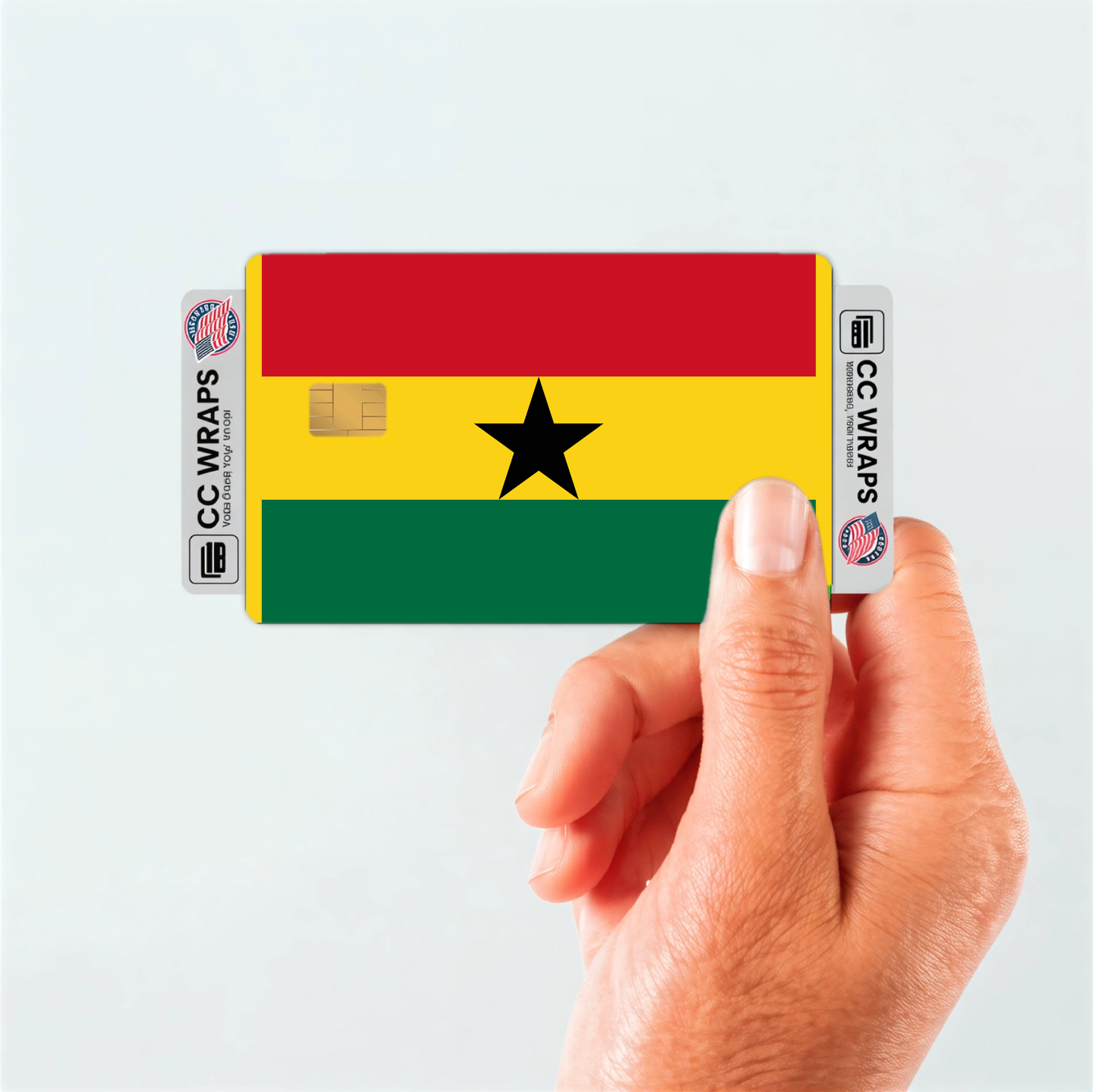 2PK Ghana Flag Credit Card Sticker Skin Vinyl Decal Protector