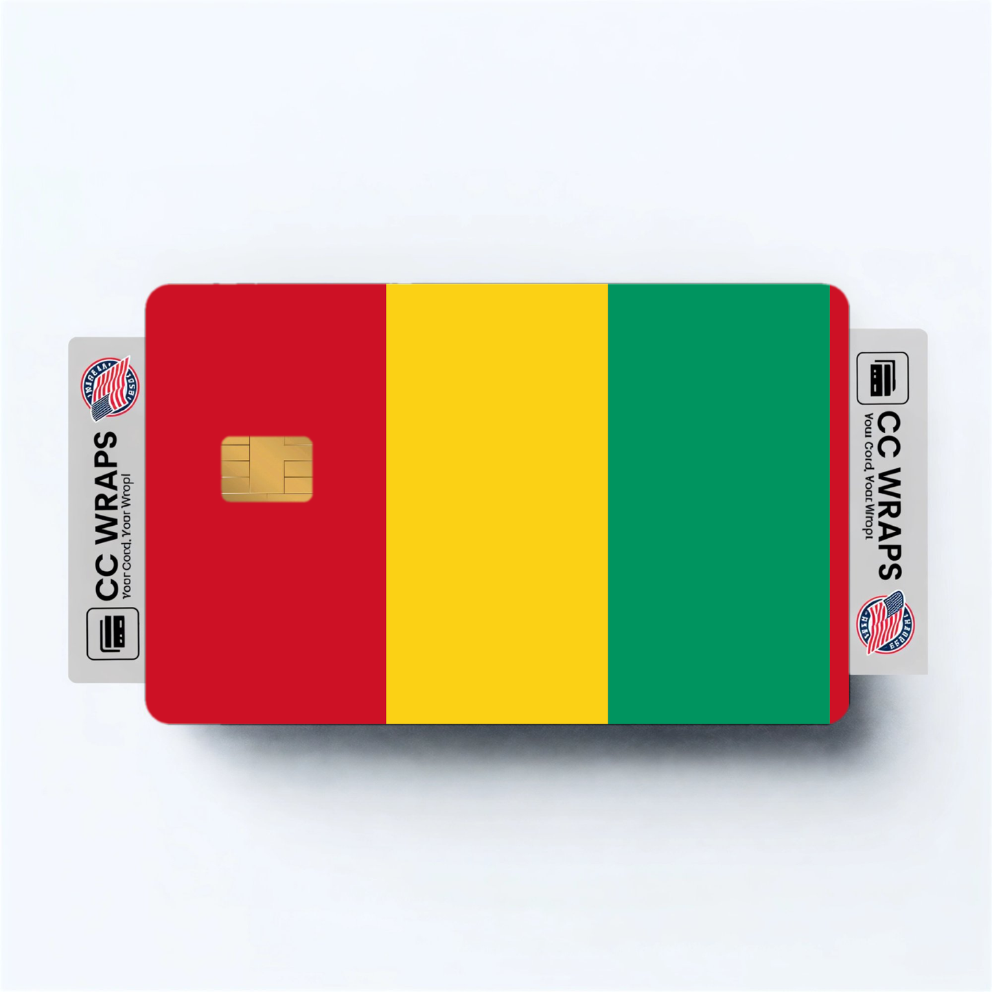 2PK Guinea Flag Credit Card Sticker Skin Vinyl Decal Protector