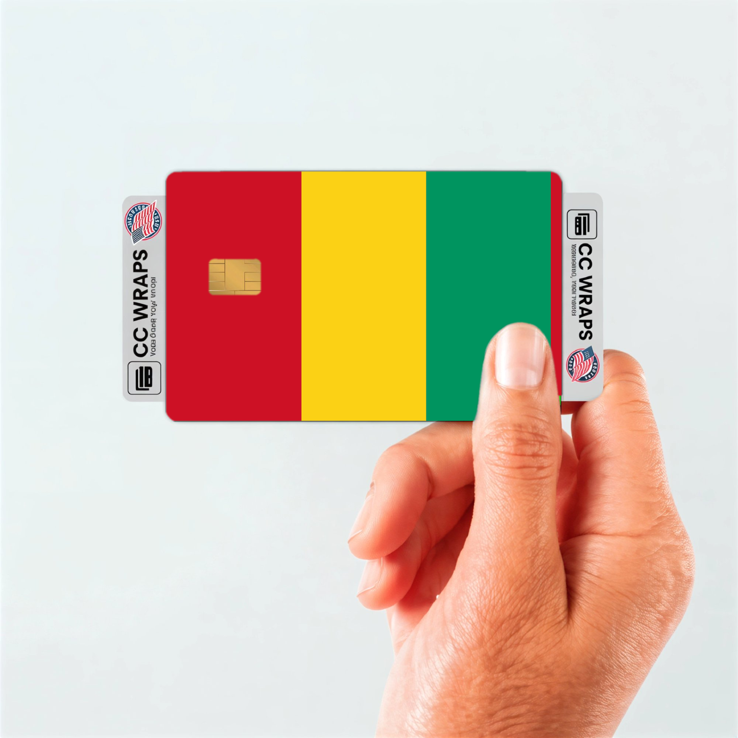 2PK Guinea Flag Credit Card Sticker Skin Vinyl Decal Protector