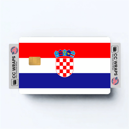 2PK Croatia Flag Credit Card Sticker Skin Vinyl Decal Protector