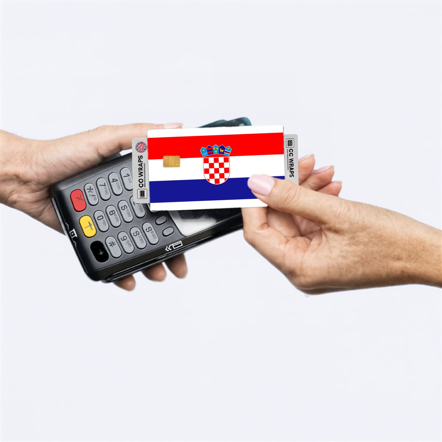 2PK Croatia Flag Credit Card Sticker Skin Vinyl Decal Protector