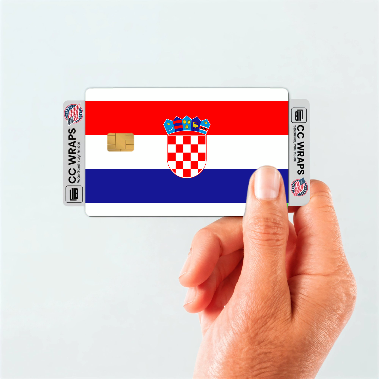 2PK Croatia Flag Credit Card Sticker Skin Vinyl Decal Protector