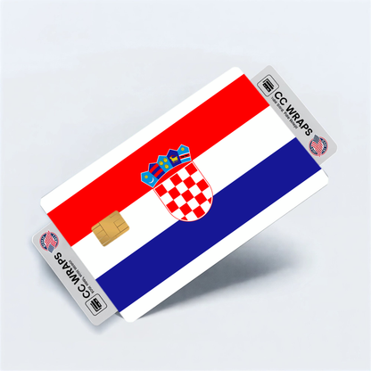 2PK Croatia Flag Credit Card Sticker Skin Vinyl Decal Protector