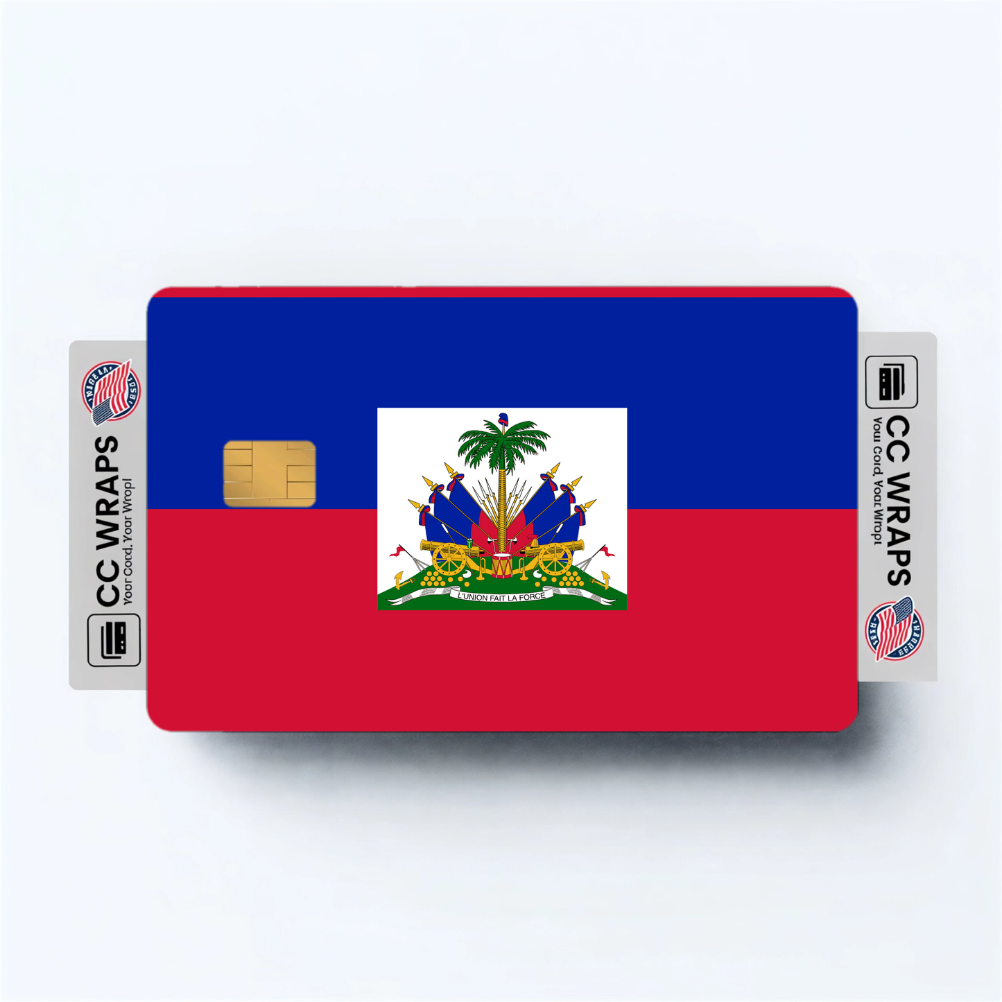 2PK Haiti Flag Credit Card Sticker Skin Vinyl Decal Protector