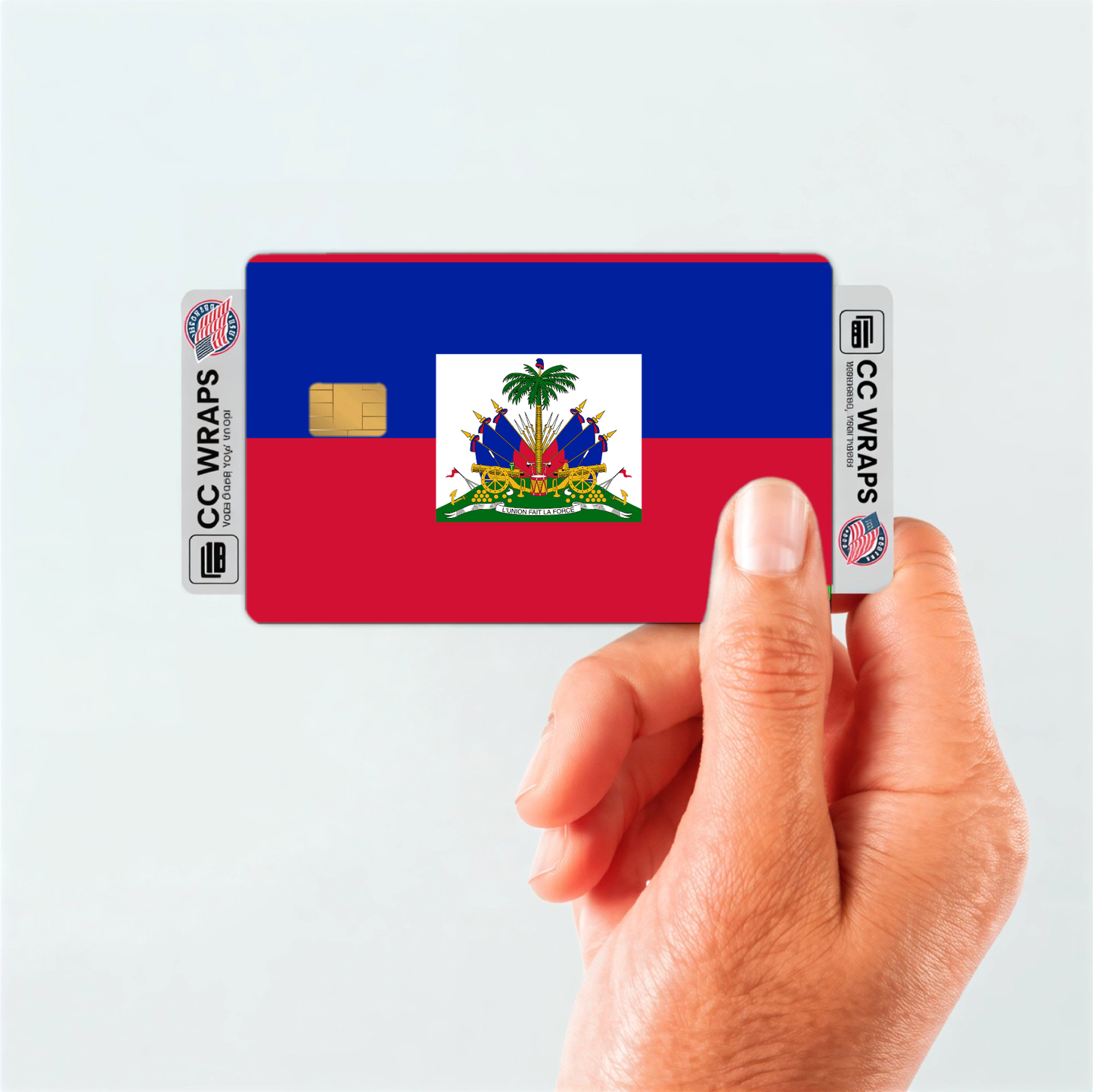 2PK Haiti Flag Credit Card Sticker Skin Vinyl Decal Protector
