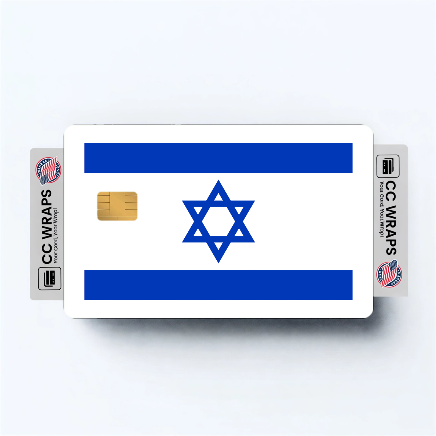 2PK Israel Flag Credit Card Sticker Skin Vinyl Decal Protector