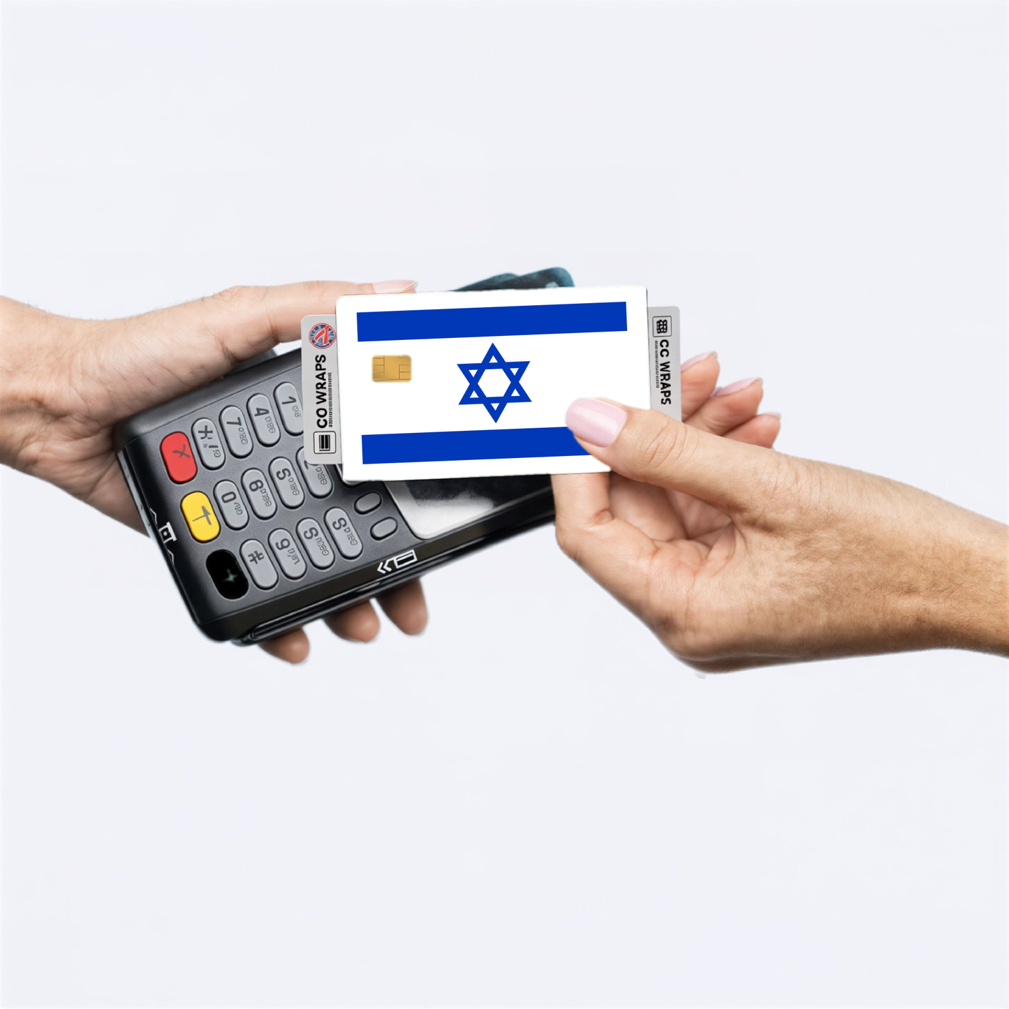2PK Israel Flag Credit Card Sticker Skin Vinyl Decal Protector