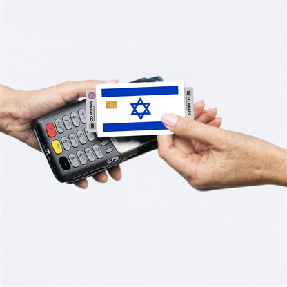 2PK Israel Flag Credit Card Sticker Skin Vinyl Decal Protector