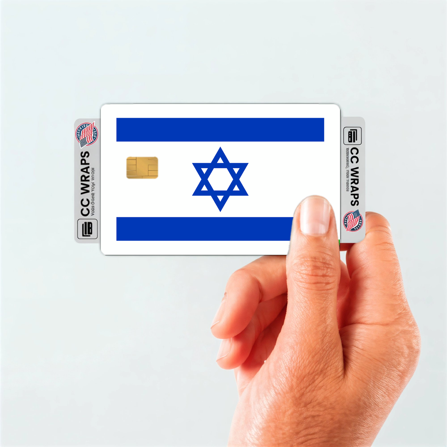 2PK Israel Flag Credit Card Sticker Skin Vinyl Decal Protector