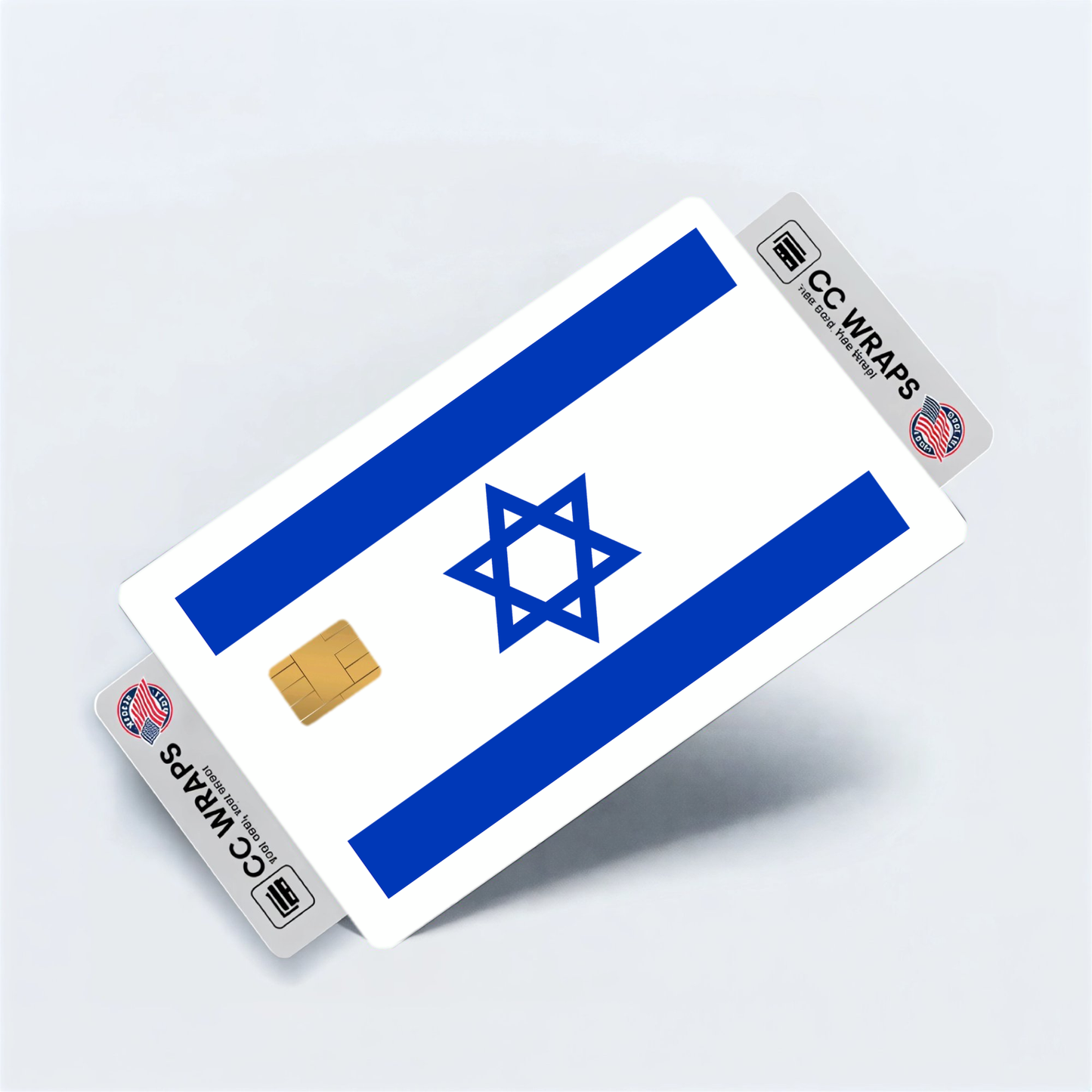 2PK Israel Flag Credit Card Sticker Skin Vinyl Decal Protector