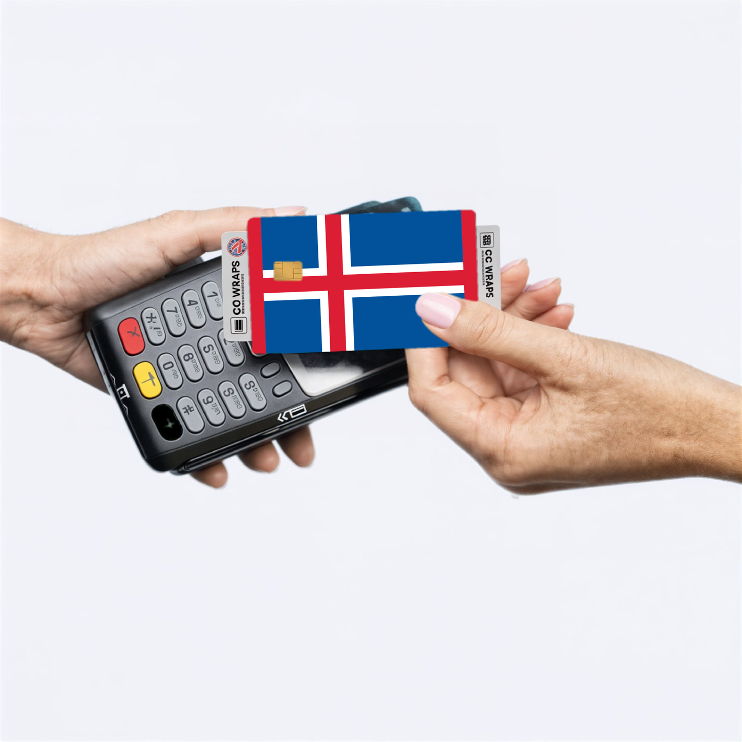 2PK Iceland Flag Credit Card Sticker Skin Vinyl Decal Protector