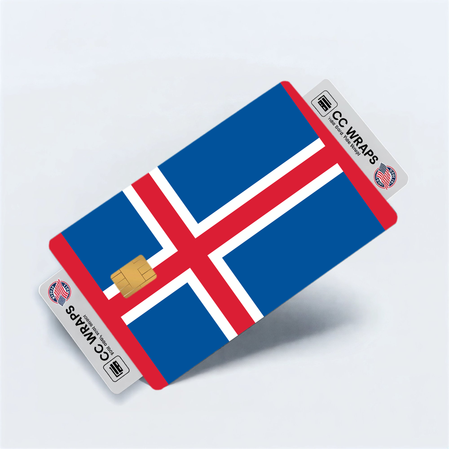 2PK Iceland Flag Credit Card Sticker Skin Vinyl Decal Protector