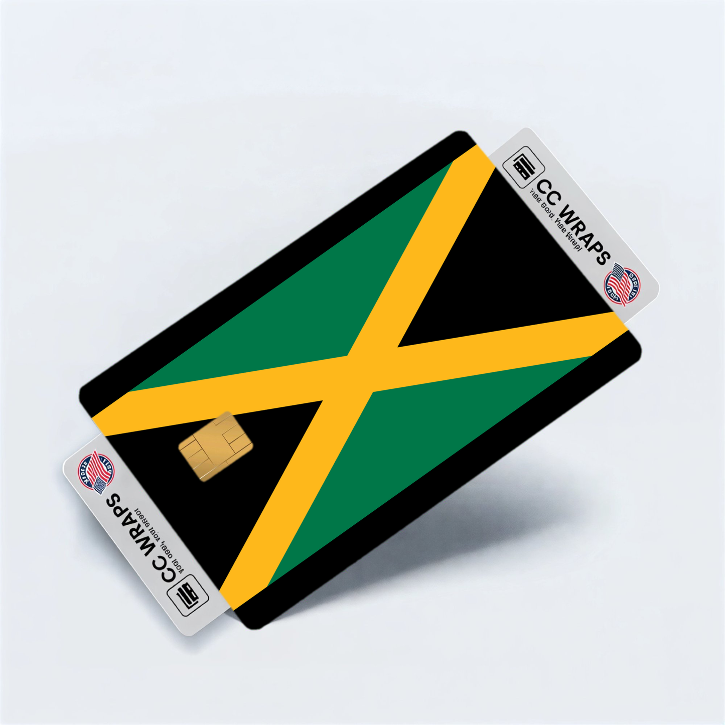 2PK Jamaica Flag Credit Card Sticker Skin Vinyl Decal Protector