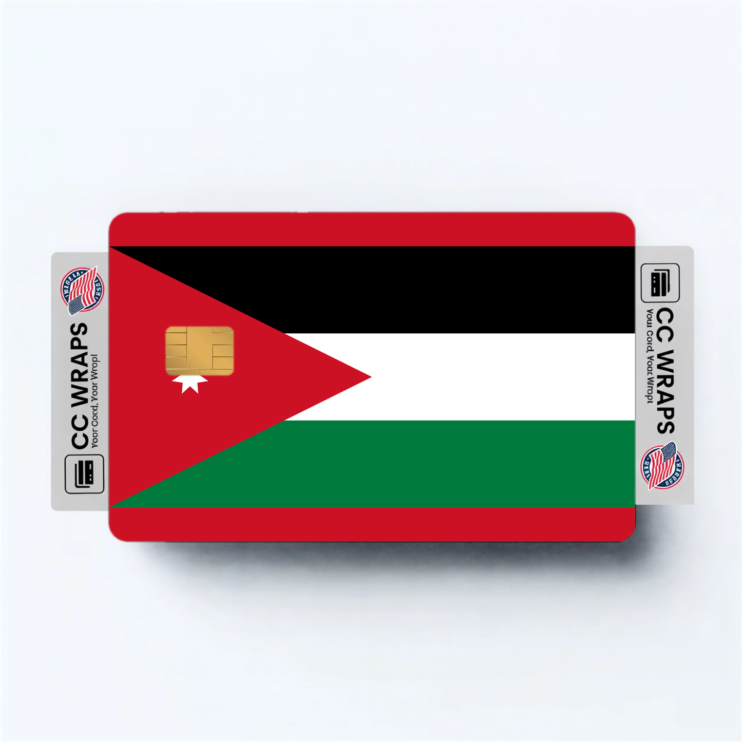 2PK Jordan Flag Credit Card Sticker Skin Vinyl Decal Protector