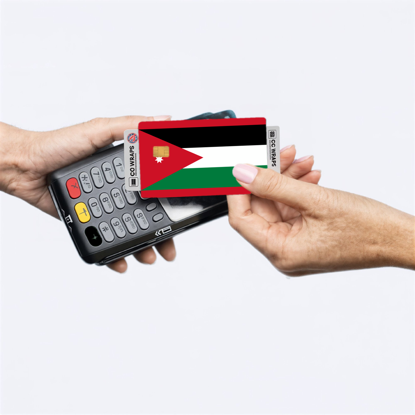 2PK Jordan Flag Credit Card Sticker Skin Vinyl Decal Protector
