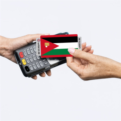 2PK Jordan Flag Credit Card Sticker Skin Vinyl Decal Protector