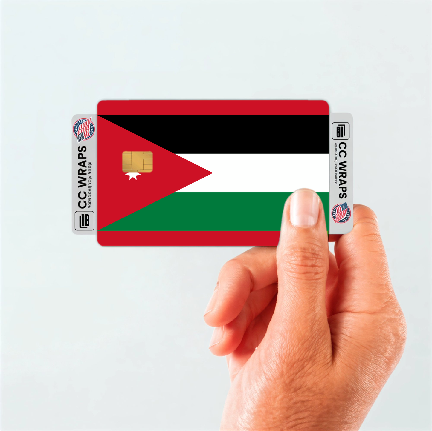 2PK Jordan Flag Credit Card Sticker Skin Vinyl Decal Protector