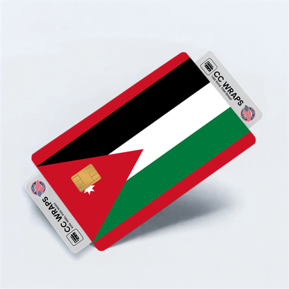 2PK Jordan Flag Credit Card Sticker Skin Vinyl Decal Protector