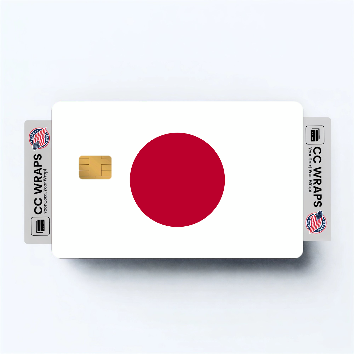 2PK Japan Flag Credit Card Sticker Skin Vinyl Decal Protector