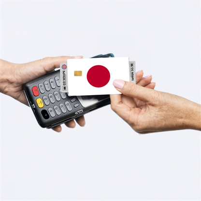 2PK Japan Flag Credit Card Sticker Skin Vinyl Decal Protector