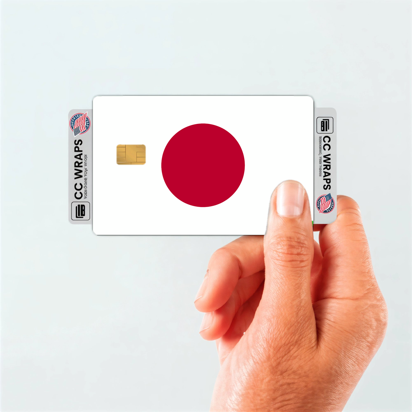 2PK Japan Flag Credit Card Sticker Skin Vinyl Decal Protector