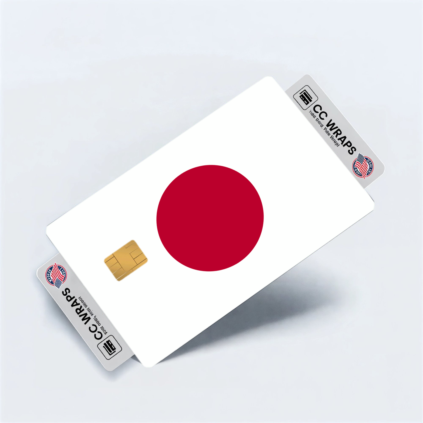 2PK Japan Flag Credit Card Sticker Skin Vinyl Decal Protector