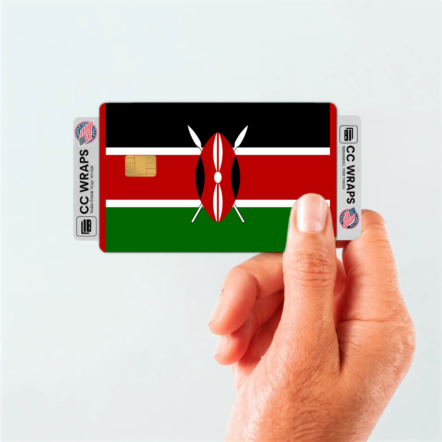 2PK Kenya Flag Credit Card Sticker Skin Vinyl Decal Protector