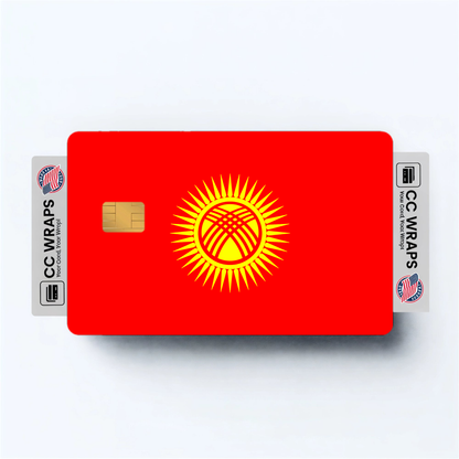 2PK Kyrgyzstan Flag Credit Card Sticker Skin Vinyl Decal Protector