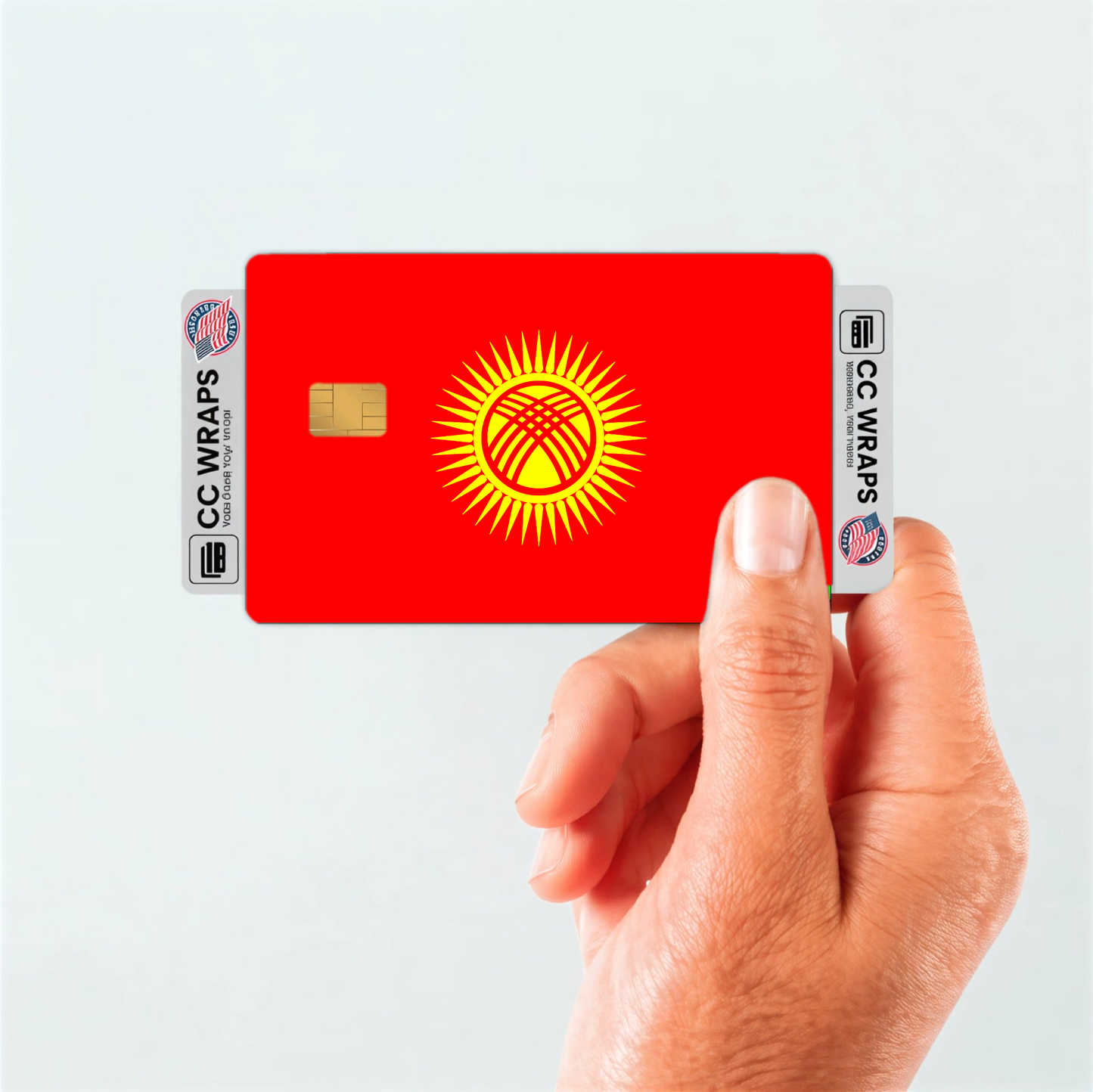 2PK Kyrgyzstan Flag Credit Card Sticker Skin Vinyl Decal Protector
