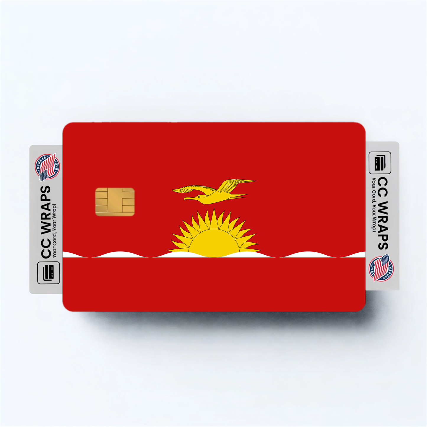 2PK Kiribati Flag Credit Card Sticker Skin Vinyl Decal Protector
