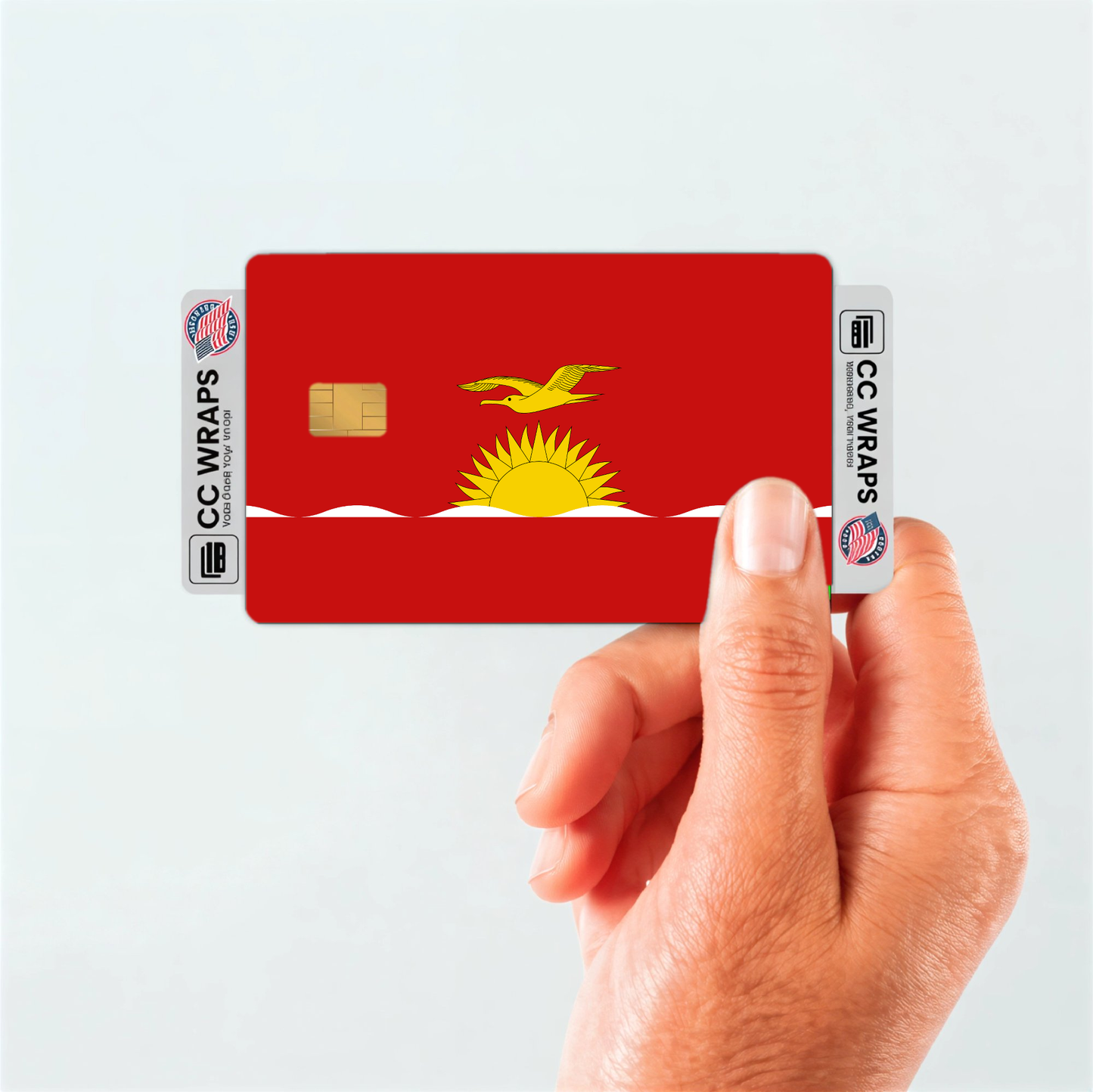 2PK Kiribati Flag Credit Card Sticker Skin Vinyl Decal Protector
