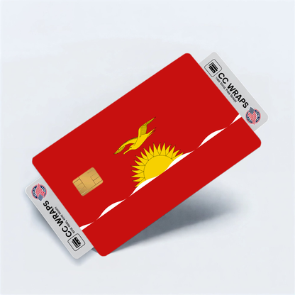 2PK Kiribati Flag Credit Card Sticker Skin Vinyl Decal Protector