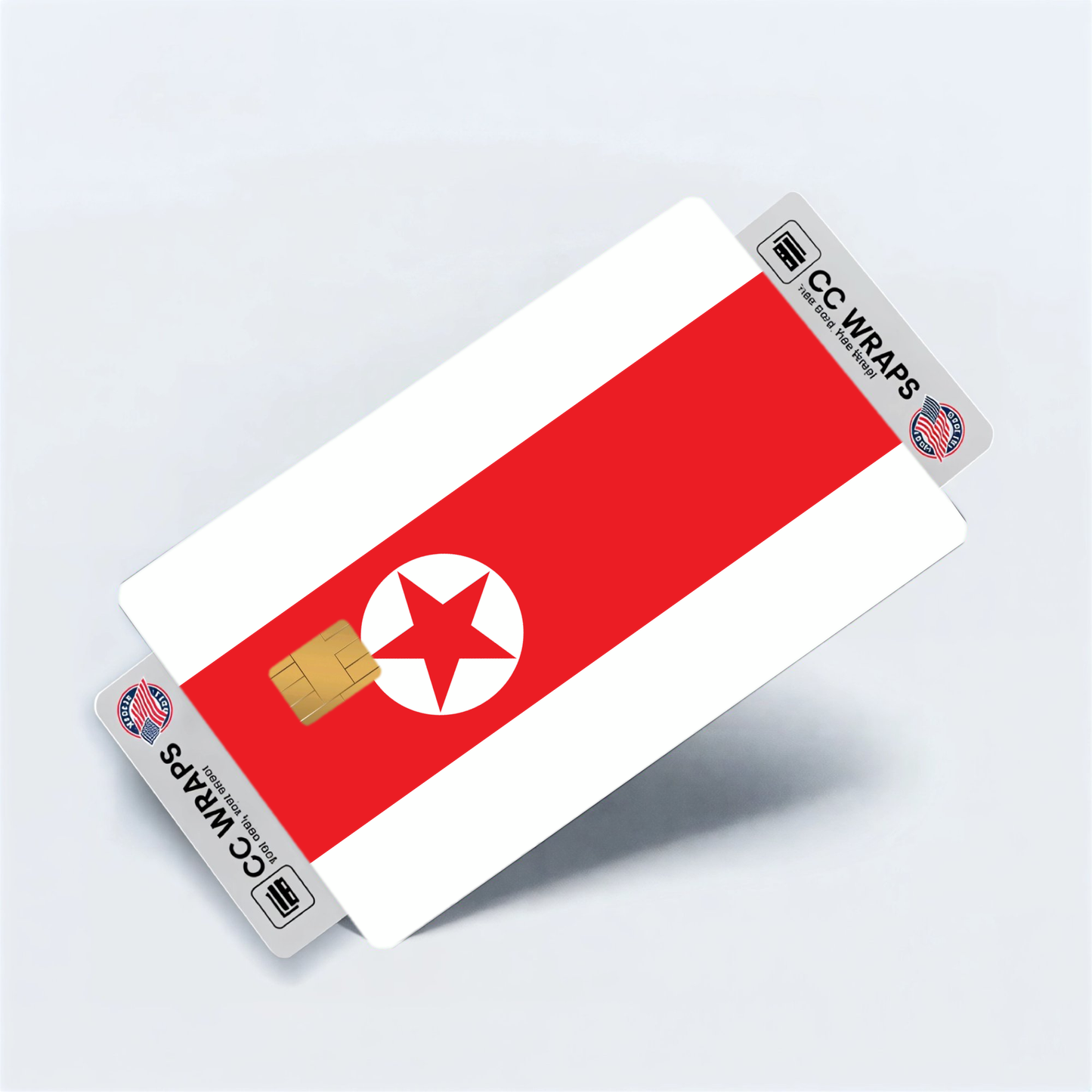 2PK Korea, Democratic People's Republic of Flag Credit Card Sticker Skin Vinyl Decal