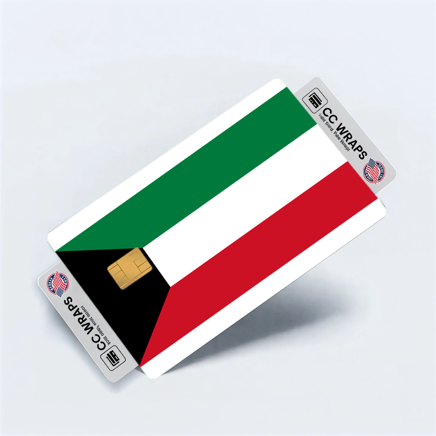 2PK Kuwait Flag Credit Card Sticker Skin Vinyl Decal Protector
