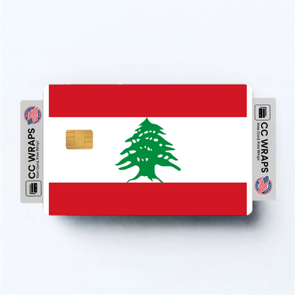 2PK Lebanon Flag Credit Card Sticker Skin Vinyl Decal Protector