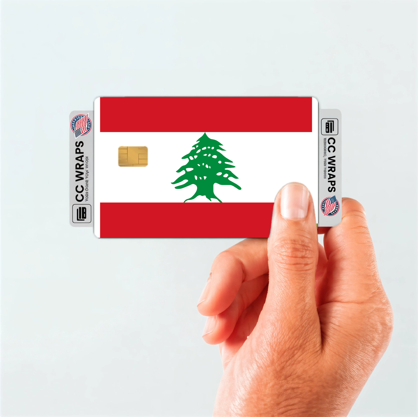 2PK Lebanon Flag Credit Card Sticker Skin Vinyl Decal Protector