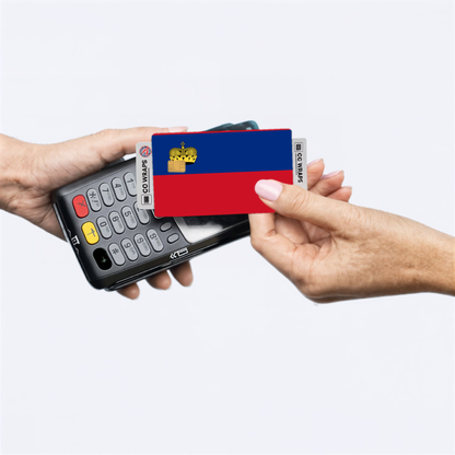 2PK Liechtenstein Flag Credit Card Sticker Skin Vinyl Decal Protector