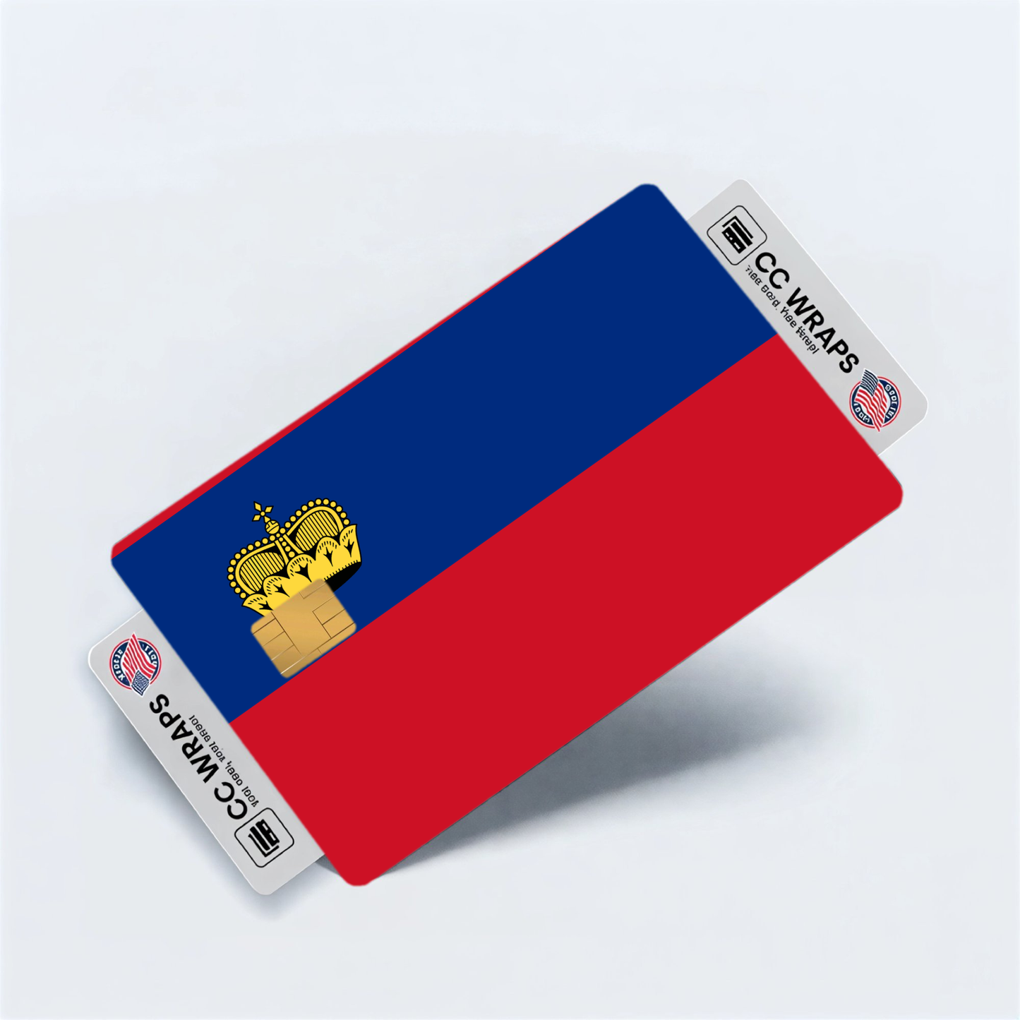 2PK Liechtenstein Flag Credit Card Sticker Skin Vinyl Decal Protector