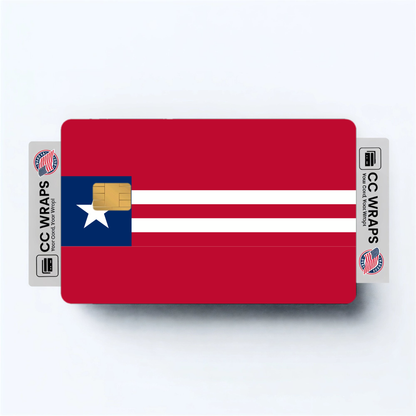 2PK Liberia Flag Credit Card Sticker Skin Vinyl Decal Protector