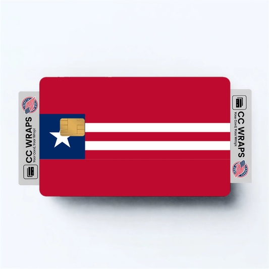 2PK Liberia Flag Credit Card Sticker Skin Vinyl Decal Protector