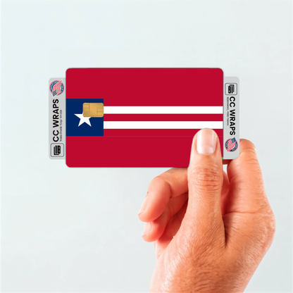 2PK Liberia Flag Credit Card Sticker Skin Vinyl Decal Protector